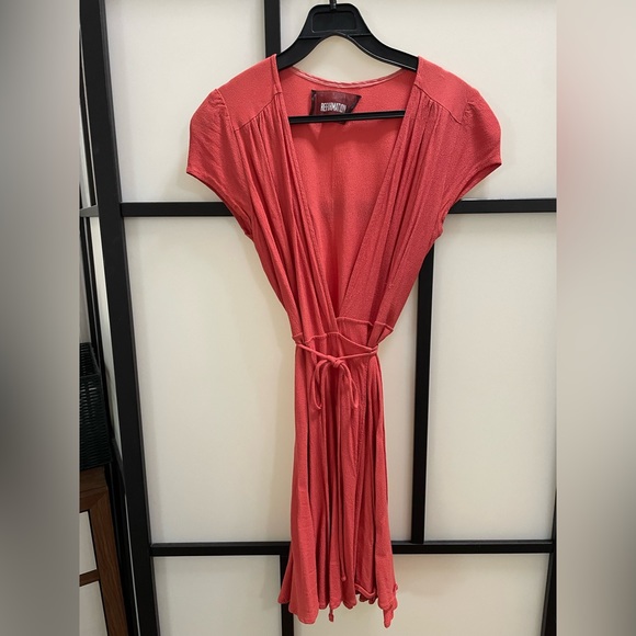 Reformation Coral Pink Mini Dress - Picture 2 of 4